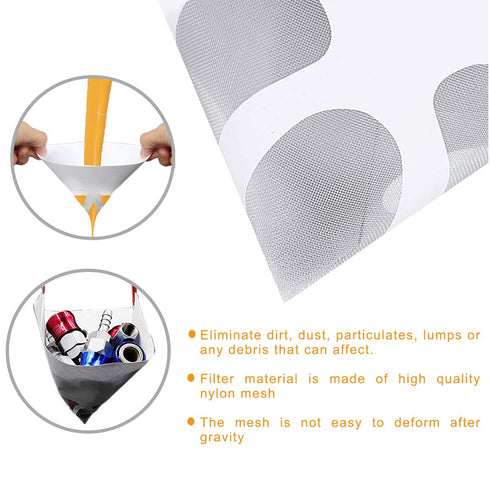 50 Pack of Fine Mesh Paper Paint Strainer with 190 Micron Filters